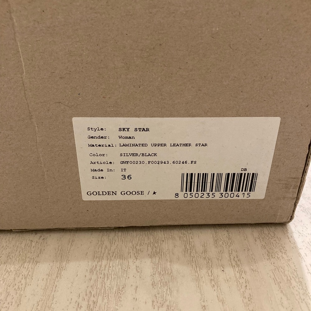 Golden Goose Silver Black Star Sneakers